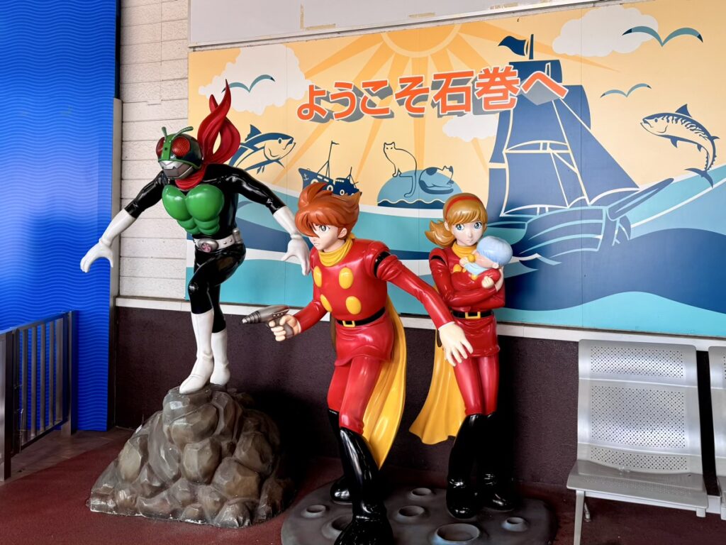 石巻駅のホーム(宮城県石巻市)