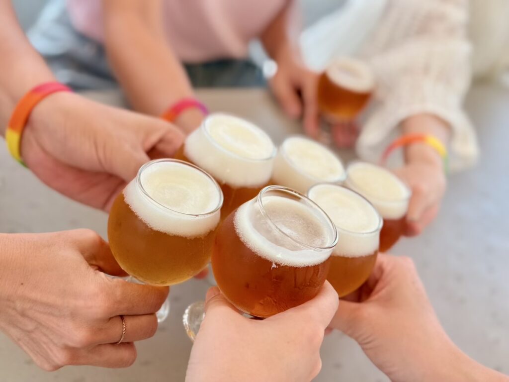 THE WHARF HOUSE YAMASHITA KOENにて横浜ビールで乾杯