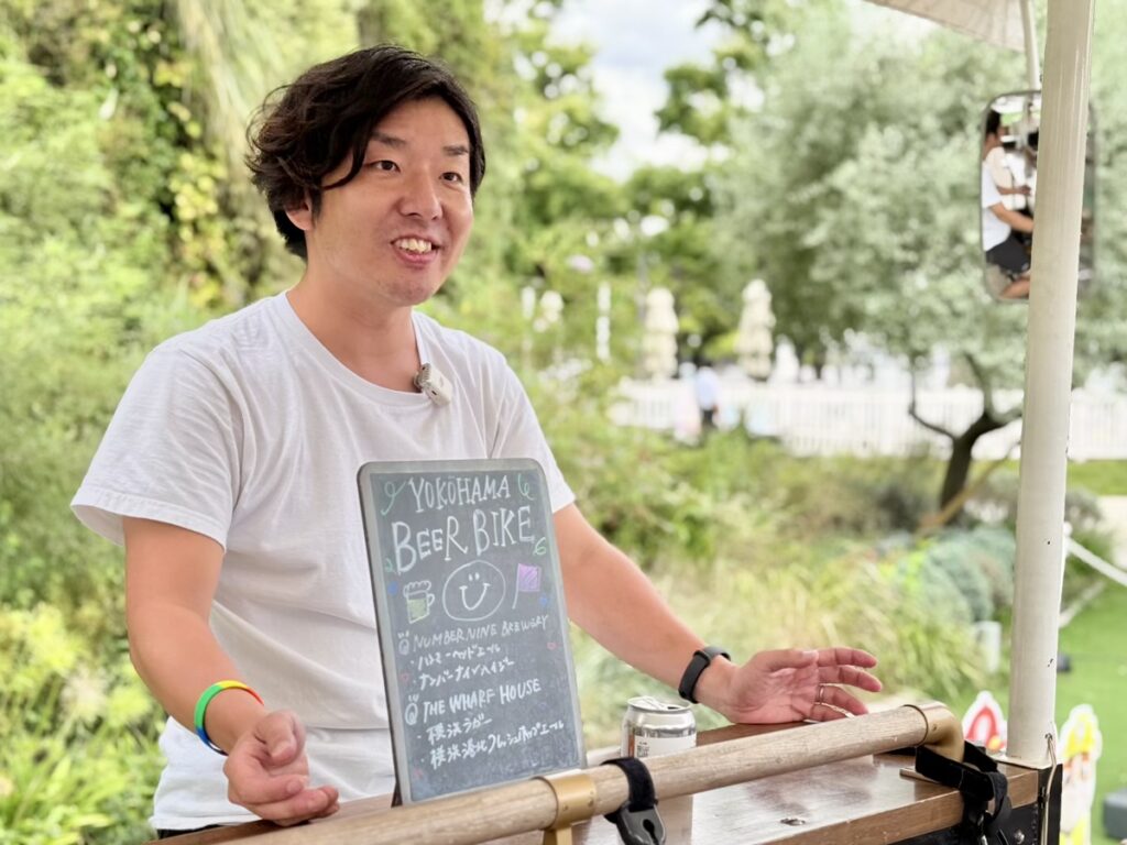 横内勇人さん(横浜ファンカンパニー株式会社 代表取締役 共同代表)取材時の様子