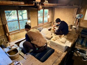 水月窯の作業場