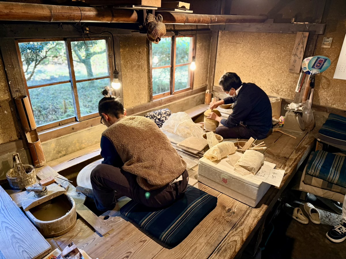 水月窯の作業場
