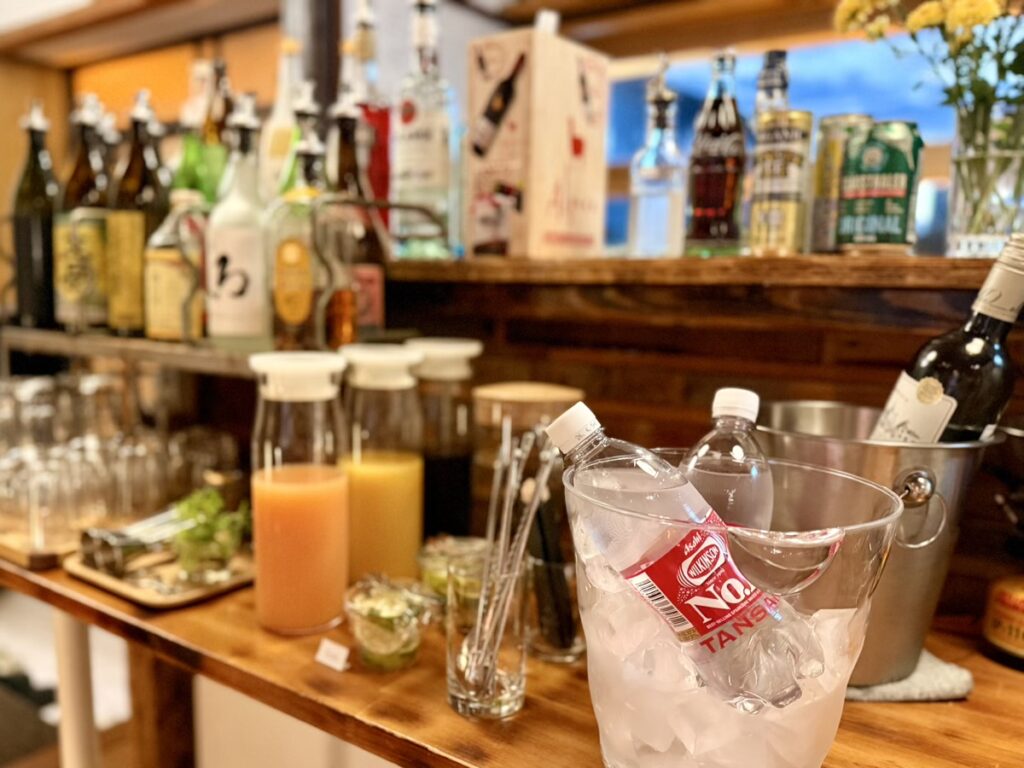 山とスナック ドリンク