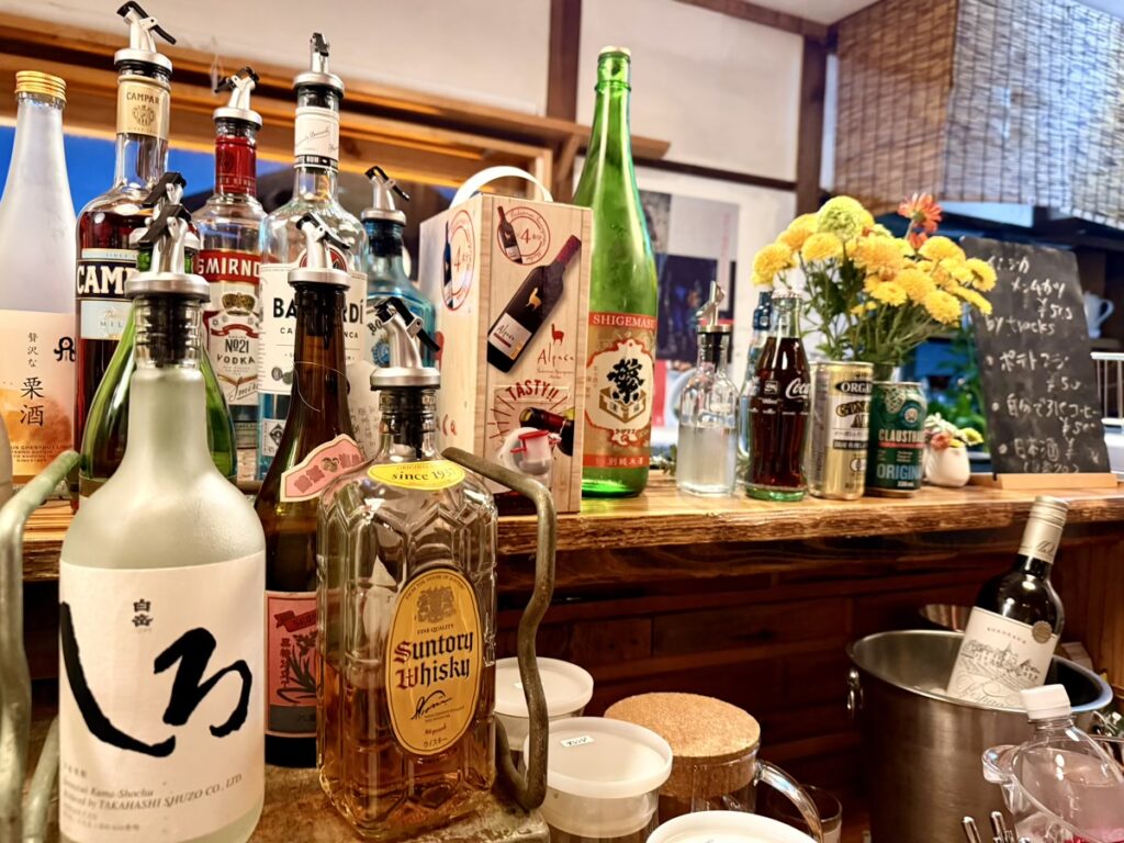 山とスナック ドリンク